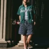 Bermudy w paski imitujące ręcznik – Bershka Lovers Bermudy w paski imitujące ręcznik – Bershka Lovers
