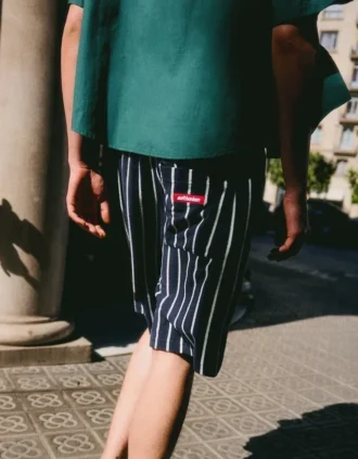 Bermudy w paski imitujące ręcznik – Bershka Lovers Bermudy w paski imitujące ręcznik – Bershka Lovers