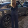 Bezszwowe jeansy z wysokim stanem i szerokimi nogawkami z kieszeniami – Spodnie – damskie Bezszwowe jeansy z wysokim stanem i szerokimi nogawkami z kieszeniami – Spodnie – damskie