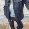 Bezszwowe jeansy z wysokim stanem i szerokimi nogawkami z kieszeniami – Spodnie – damskie Bezszwowe jeansy z wysokim stanem i szerokimi nogawkami z kieszeniami – Spodnie – damskie