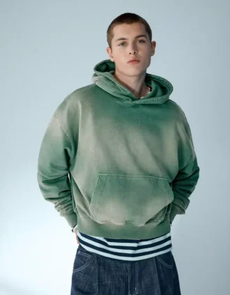 Bluza z kapturem o luźnym kroju z efektem sprania – Bluzy i bluzy z kapturem – Mężczyźni Bluza z kapturem o luźnym kroju z efektem sprania – Bluzy i bluzy z kapturem – Mężczyźni