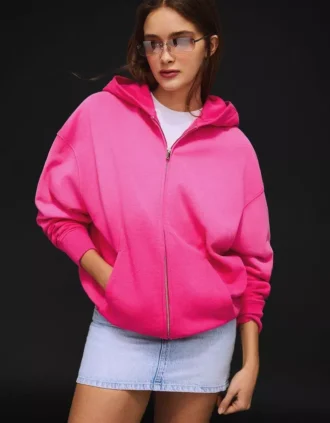 Bluza z kapturem Oversize zapinana na zamek
