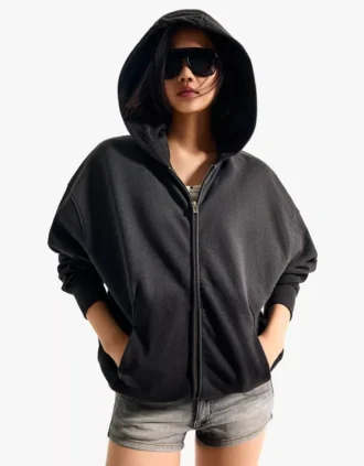 Bluza z kapturem Oversize zapinana na zamek