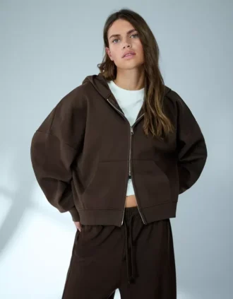 Bluza z kapturem oversize zapinana na zamek – Bluzy i bluzy z kapturem