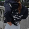 Bluza z kapturem z nadrukiem Bluza z kapturem z nadrukiem