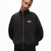 Bluza z nadrukiem i zamkiem – Bluzy i bluzy z kapturem – Mężczyźni