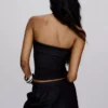 Błyszczący top bandeau Błyszczący top bandeau
