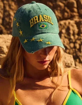 Czapka z haftem „Brazil”
