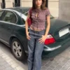 Dżinsy typu boyfriend z niskim stanem i fakturą Dżinsy typu boyfriend z niskim stanem i fakturą