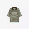 Haftowana koszulka polo w paski z krótkim rękawem – T-shirty i koszulki polo