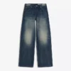 Haftowane jeansy typu boyfriend z niskim stanem – #Bershkastyle – damskie