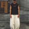 Haftowany T-shirt bez rękawów Haftowany T-shirt bez rękawów