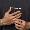 Haftowany T-shirt bez rękawów Haftowany T-shirt bez rękawów