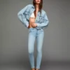 Jeansy Skinny z podwyższonym stanem i efektem push-up – Spodnie