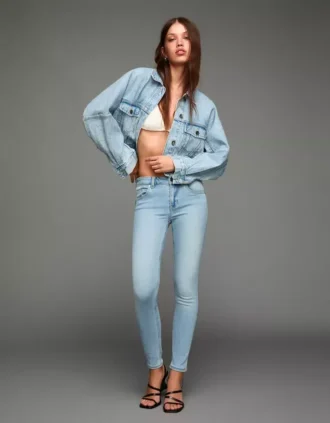 Jeansy Skinny z podwyższonym stanem i efektem push-up – Spodnie Jeansy Skinny z podwyższonym stanem i efektem push-up – Spodnie