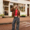 Jeansy typu boyfriend z niskim stanem i fakturą – spodnie Jeansy typu boyfriend z niskim stanem i fakturą – spodnie