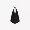 Kamizelka z mieszanki lnu z wiązaniem na szyi – #Bershkastyle – Kobiety