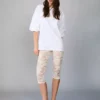Koronkowe legginsy capri