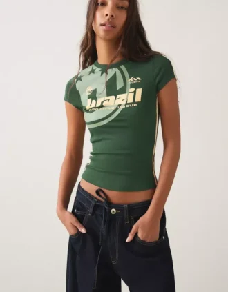 Koszulka z krótkim rękawem i nadrukiem sportowym – T-shirty Koszulka z krótkim rękawem i nadrukiem sportowym – T-shirty