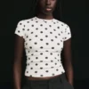 Koszulka z krótkim rękawem i okrągłym dekoltem – T-shirty – Kobiety