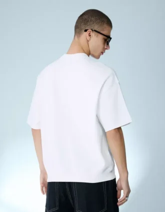 Koszulka z krótkim rękawem z prążkowanego pluszu – T-shirty i koszulki polo