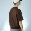 Koszulka z krótkim rękawem z prążkowanego pluszu – T-shirty i koszulki polo Koszulka z krótkim rękawem z prążkowanego pluszu – T-shirty i koszulki polo