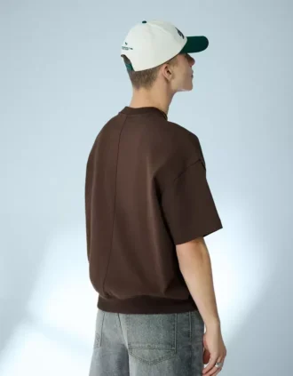 Koszulka z krótkim rękawem z prążkowanego pluszu – T-shirty i koszulki polo