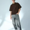 Koszulka z krótkim rękawem z prążkowanego pluszu – T-shirty i koszulki polo Koszulka z krótkim rękawem z prążkowanego pluszu – T-shirty i koszulki polo