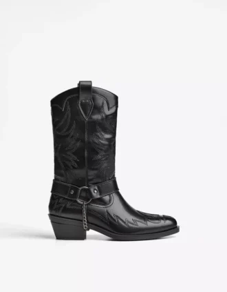 Kowbojskie buty z łańcuszkiem – Botki – męskie