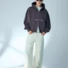 Krótka bluza o luźnym Fit zapinana na zamek – Bluzy i bluzy z kapturem Krótka bluza o luźnym Fit zapinana na zamek – Bluzy i bluzy z kapturem