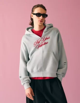 Krótka bluza z kapturem o postarzanym wyglądzie – Bluzy i bluzy z kapturem