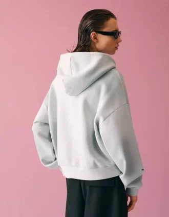Krótka bluza z kapturem o postarzanym wyglądzie – Bluzy i bluzy z kapturem
