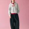 Krótka bluza z kapturem o postarzanym wyglądzie – Bluzy i bluzy z kapturem Krótka bluza z kapturem o postarzanym wyglądzie – Bluzy i bluzy z kapturem