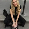 Krótkie spodnie z koronką i obniżonym krokiem – #Bershkastyle – damskie Krótkie spodnie z koronką i obniżonym krokiem – #Bershkastyle – damskie