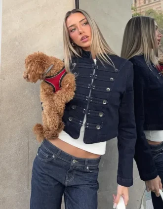 Kurtka Denim zapinana z przodu na guziki – #Bershkastyle – damska