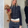 Kurtka Denim zapinana z przodu na guziki – #Bershkastyle – damska Kurtka Denim zapinana z przodu na guziki – #Bershkastyle – damska