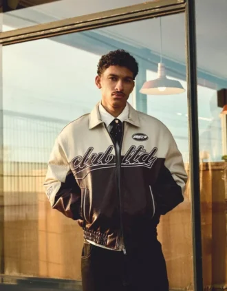 Kurtka Faux Leather z blokami kolorów – Kurtki