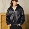 Kurtka Faux Leather z kapturem – Kurtki Kurtka Faux Leather z kapturem – Kurtki