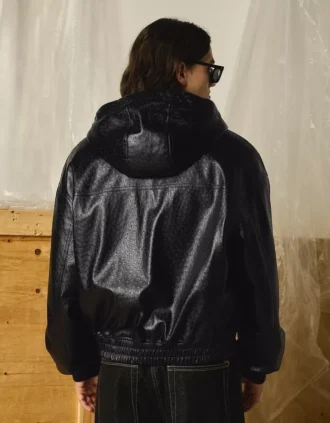 Kurtka Faux Leather z kapturem – Kurtki