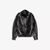 Kurtka Faux Leather z kołnierzem w kształcie lejka Kurtka Faux Leather z kołnierzem w kształcie lejka