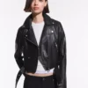 Kurtka motocyklowa Faux Leather – Kurtki i trencze
