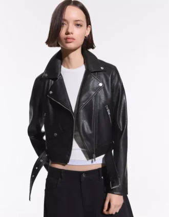 Kurtka motocyklowa Faux Leather – Kurtki i trencze
