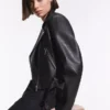 Kurtka motocyklowa Faux Leather – Kurtki i trencze
