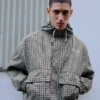 Kurtka techniczna oversize w kratę – Kurtki
