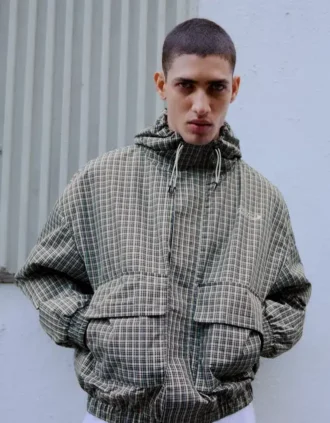 Kurtka techniczna oversize w kratę – Kurtki