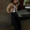 Kurtka z imitacji zamszu