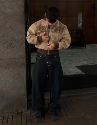 Kurtka z imitacji zamszu