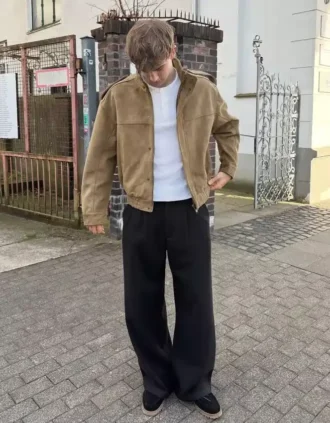 Kurtka z imitacji zamszu