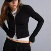 Miękka bluza z kapturem z mieszanki modalu zapinana na zamek – Bluzy i bluzy z kapturem