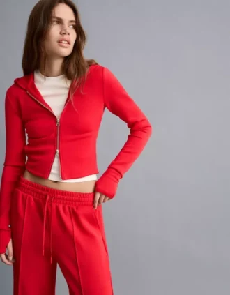 Miękka bluza z kapturem z mieszanki modalu zapinana na zamek – Bluzy i bluzy z kapturem Miękka bluza z kapturem z mieszanki modalu zapinana na zamek – Bluzy i bluzy z kapturem
